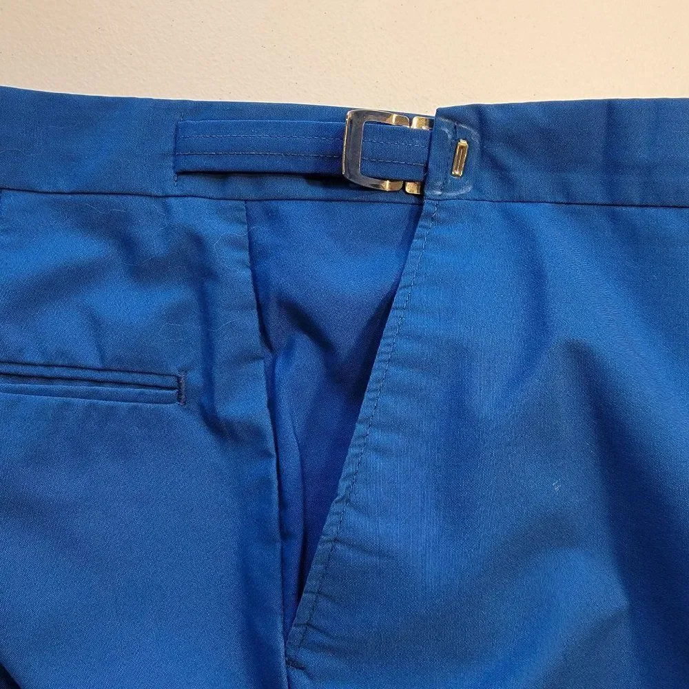 Divots Golf Shorts Men 40‎ Blue Adjustable Waistband Blue 9 inch